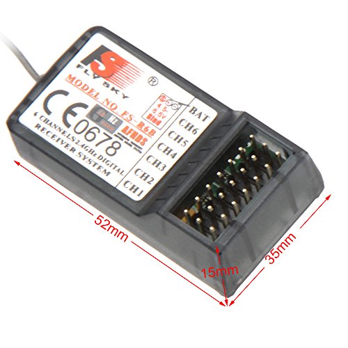 GoolRC Flysky Receiver 2.4Ghz 6CH RC Receiver Suitable for Flysky TH9X FS-CT6B FS-T6 Transmitter Popular with Modification Enthusiasts RC Controller and Receiver Kit