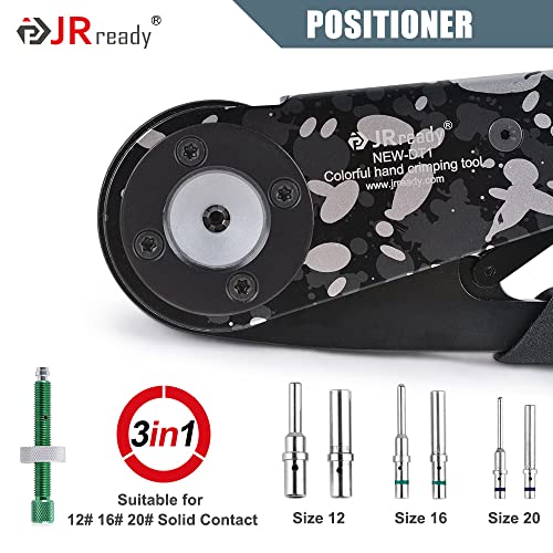 JRready NEW-DT1 Deutsch Crimper for Size 12, 16, 20 Solid Contacts, DTP, DT, DTM Connectors. Equivalent to HDT-48-00 Deutsch Connector Crimping Tool(12-22AWG) - size: Crimping Tool(DT1)