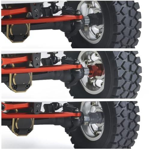 4Pcs 7mm Hex Wheel Hubs 4MM Extension Adaptor for 1/24 Axial SCX24 | 4Pcs Aluminum Wheel Hubs Extension Adaptor Combiner Coupler + 4MM Extenders RC Crawler Upgrades (Red) - color: Red