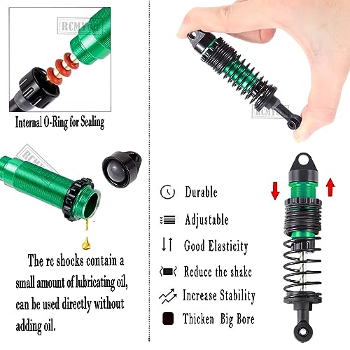 Upgrades for 1/10 Slash 2WD(VXL),RC Shocks,Suspension Arm,Caster Block,Steering Blocks,Stub Axle Carriers,Steering Bellcranks,Shock Tower,Camber Links,Drive Shaft,Hex Hub Adapters,Green - color: Green - Upgrades