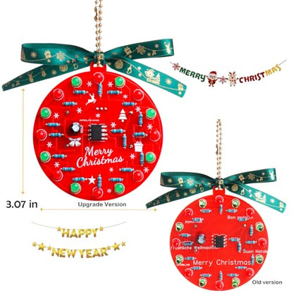 Fun & Easy Soldering Kit for Beginners: 2 Sets of Christmas Decoration Projects