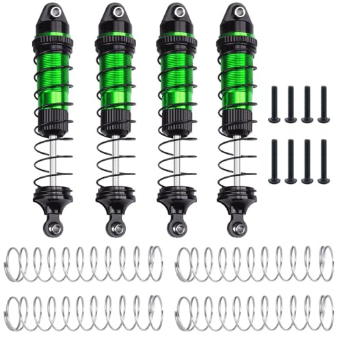 RC Shock Absorber Set, Aluminum Front Rear Shock Absorber Oil Damper for Losi 1/18 Mini LMT 4X4 Brushed Monster Truck RTR Upgrade Parts