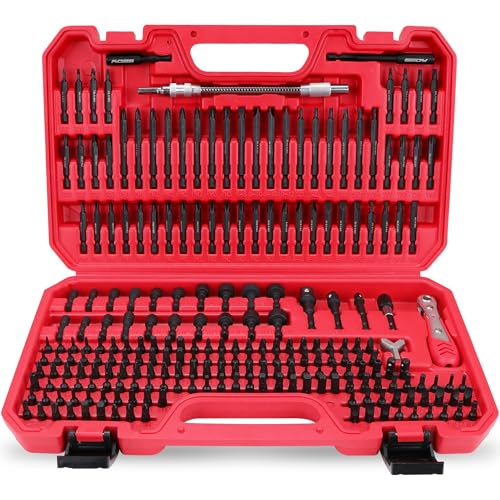 232-Piece Ultimate Screwdriver Bit Set, Cr-V Impact Driver Bit Set Includes Security Bits,Nut Driver, Ratchet Wrench and Bits Holder - style: 232 PCS Impact Ready Set