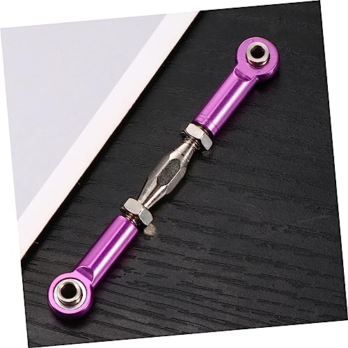 Vaguelly 6pcs Rc Car Rod Linkage Upgrade Kit Aluminum Turnbuckle Rods Easy Installation for Scale Vehicles - color: Purple