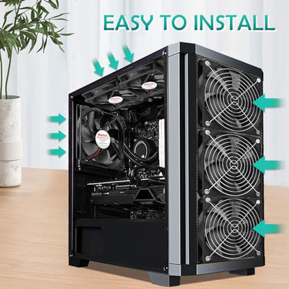 Wathai 120mm x 25mm 12V Computer Case Cooling Fan 12 Volt 2Pin DC Fan 2Pack | High Speed 2000RPM 5 inch 12v Computer Fan for Ice Maker Battery Supply Wine Fridge Replacement AMP Cooling - style: 12V 2Pin 2000RPM
