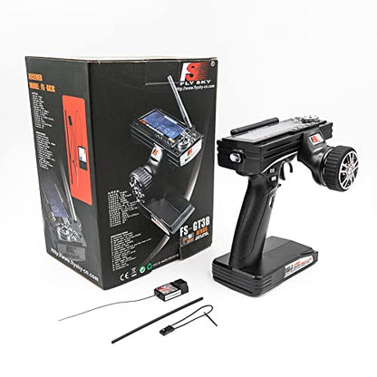 Goolsky Flysky FS-GT3B RC Transmitter 2.4GHz 3 Channel Remote Controller & FS-GR3E Receiver for RC Car Boat