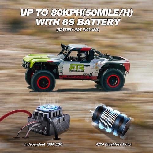 FMS 1/7 Ford Bronco RTR EB Fast RC Truck – Licensed by Ford & RTR Vehicles, 80km/h Short Course Truck, 4WD Brushless RC Car, CNC Metal Parts, Off-Road Rock Crawler 4x4 for Adults (2025 paint scheme) - style: Racing Livery A