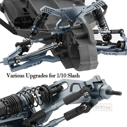 Upgrades Part for 1/10 Slash 2WD VXL,Aluminium Suspension Arm,Shocks Tower,Steering Blocks,Caster Block,Rear Stub Axle Carriers,Steering Bellcranks Hops Up,Titanium - color: Titanium - (Upgrades)