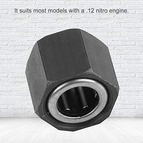 12mm One Way Bearing with Hex Nut – RC Pull Starter Bearing for Nitro Engine Cars, Compatible with HSP Redcat Exceed HPI 1/10 Buggy, Durable Metal Replacement Part
