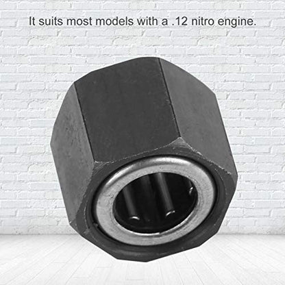 12mm One Way Bearing with Hex Nut – RC Pull Starter Bearing for Nitro Engine Cars, Compatible with HSP Redcat Exceed HPI 1/10 Buggy, Durable Metal Replacement Part