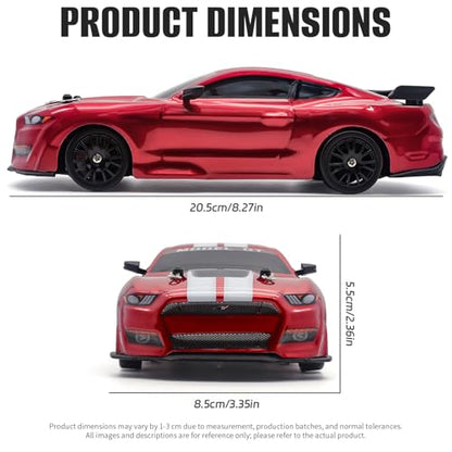 RC Drift Car, 1:24 Scale Remote Control Cars Vehicle for Kids, 2.4GHz 20KM/H 4WD High Speed RC Cars with LED Light Two Batteries & Drifting Tires Racing Sport Toy Car for Adults Boys Girls 8602RD - style: 8602-Red