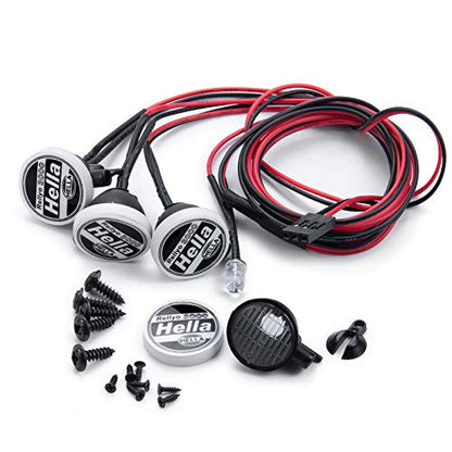 RC Car Round LED Light &Cover for 1/10 RC Crawler Axial SCX10 90046 CC01 D90 TRX-4 Tamiya HSP RC Car Parts (4 PCS)
