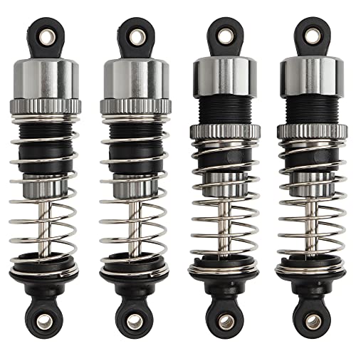 4 Pieces M16100A RC Aluminum Capped Shocks Absorber Assembly Spare Parts for 1:16 16889 16890 16890A 16889A HM161 RC Trucks - color: 4 PCS