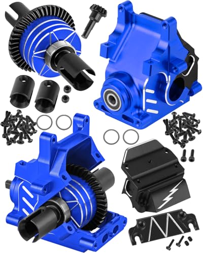 RC F/R Gearbox Case Diff 43t &10t Input Gear Upgrades for 1/8 Kraton/Outcast/Talion 6S BLX EXB,Notorious 6S BLX,1/7 Mojave 6S BLX EXB,BigRock/Fireteam 6S BLX,Navy Blue - color: Navy Blue(1set)