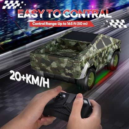 Remote Control Car Truck 1:24, 2.4GHz All Terrain High Speed RC Truck with Loadspace, RC Car Toys for Boys Girls Age 3 4 5 6 7 8+, Birthday - color: Green