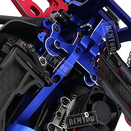 RC Servo Saver Steering Upgrades Parts for 1/8 Sledge 4WD, Servo Saver Servo Horn Steering Hops up Set for Aluminum Sledge 4WD Monster Truck #95076-4,Replace #9545,Navy Blue - color: Navy Blue