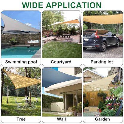 YOFIT 40 Pcs Shade Sail Hardware Kit, 6 Inch Outdoor Sun Sail Accessories, 304 Stainless Steel Turnbuckles & Brackets for Triangle/Rectangle Sails, Patio Canopy Installation Hardware Set Waterproof - size: 6 inch 40 pcs