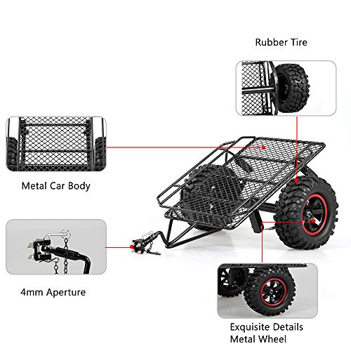 GoolRC Trailer Car Hopper Trail for 1/10 Traxxas HSP Redcat RC4WD Tamiya Axial SCX10 D90 HPI RC Crawler Car DIY
