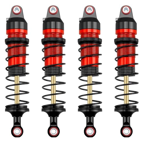 89mm Threaded Damper for Tra-xxas 1:16 Mini Maxx 4WD XRT VXL-3S | Monster Truck Upgrades Red Aluminum 7075 Alloy Adjustable Spring Shock Absorber - color: Red