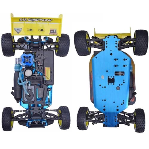 1/10 Nitro RC Car for Adult 75CC Oil-Powered Two Speed RC Crawler Truck, 4WD Off Road Buggy Nitro Gas Power Remote Control Car Hobby Toys, 90KM/H Fast Petrol Engine Racing Car RC Vehicle