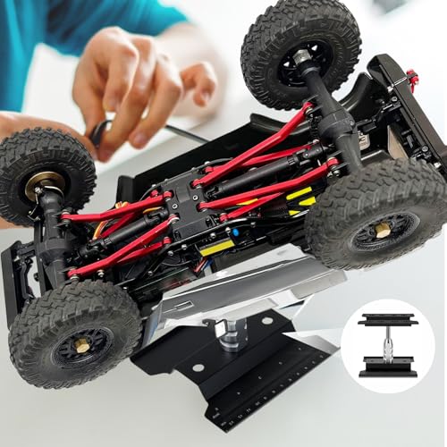 RC Car Repair Work Stand, Aluminum Alloy RC Car Repair Workstation, Adjustable Height RC Crawler Car Work Stand for 1/8 1/10 1/12 Scale RC Crawler Monster Truck