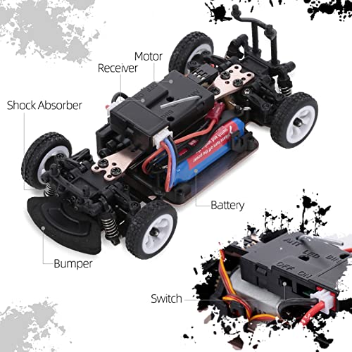 GoolRC WLtoys K989 RC Drift Car, 1:28 Scale 4WD 30KM/H High Speed Electric Drifting Car RTR with Metal Chassis and 2 Batteries for Adults