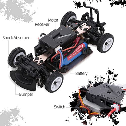 GoolRC WLtoys K989 RC Drift Car, 1:28 Scale 4WD 30KM/H High Speed Electric Drifting Car RTR with Metal Chassis and 2 Batteries for Adults