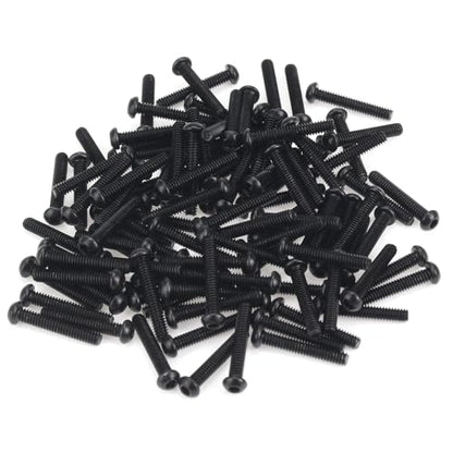 105 Pieces M2 x 12mm Button Head Socket Cap Screws, Thread Pitch 0.4mm, Sutemribor M2 Black Screws, 10.9 Grade Alloy Steel, Black Oxide Finish, Fully Threaded - size: M2 x 12mm, style: Button Head