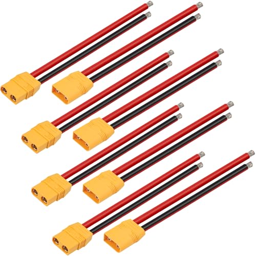 4 Pairs XT90H XT90 Plug Male and Female Connector with 150mm 10AWG Wire for RC Lipo Battery FPV Racing Drone - size: 15CM-4Pairs