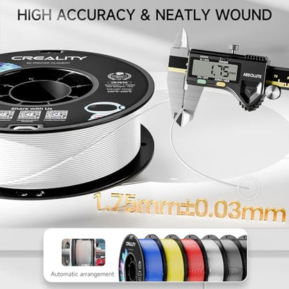 Official Creality PETG 3D Printer Filament 1.75mm 4KG (8.8lbs), High Precision, Strong Toughness, Odorless, Better Flow, Moistureproof 3D Printing CR PETG Filament, Black+Black+White+White | High Precision Strong Toughness, Odorless Better Flow Moisturepr