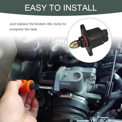 Car Idle Speed Control Valve, Throttle Stepper Motor, Auto Fuel Injection Idle Air Control Valve for Stable Engine Operation, Modified Repair Accessories, Replaces OEM# 90380 10526 90325864