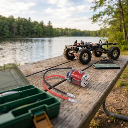 SUNGOOYUE 45T 370 Brushed Motor for 1/10 Scale RC Car Boat, High Stainless Steel Casing Motor with 2.3mm D Shaft, Low Noise Efficient Energy Conversion for RC Enthusiasts