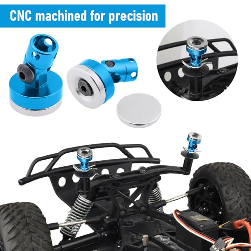 Hobbypark Alloy Magnetic Stealth Invisible Body Post Mount Shell for Drift RC Touring Car (Pack of 4)