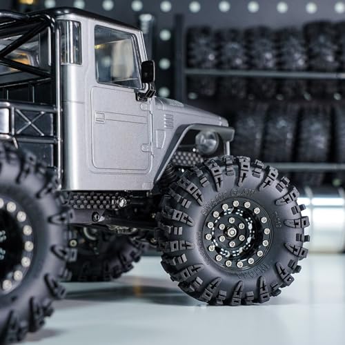 INJORA 1.3" Aluminum Wheels and Swamp Claw Tires for 1/18 1/24 RC Upgrade