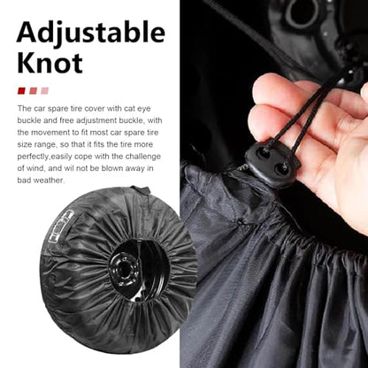 Car Tire Protector, Car Spare Tire Cover, Spare Tire Storage Bag, Universal for Most Cars (Black #31.49")