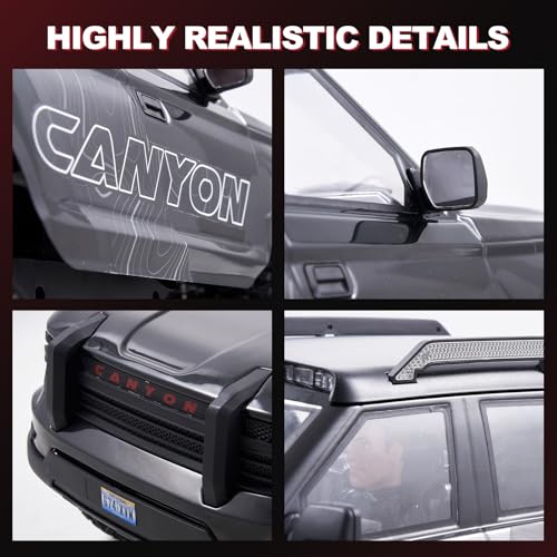 FMS 1/10 Canyon S RC Crawler, FCX10 RC Rock Crawler with Lighting, Hobby Grade Offroad RC Car for Adults, RS Need to Complete