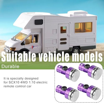 4 Pcs Aluminum RC Body Post Magnetic RC Body Mounts Invisible Body Post Mount Good Scx10 4Wd 1:10 RC Car Yellow Black Purple (Purple) - color: Purple