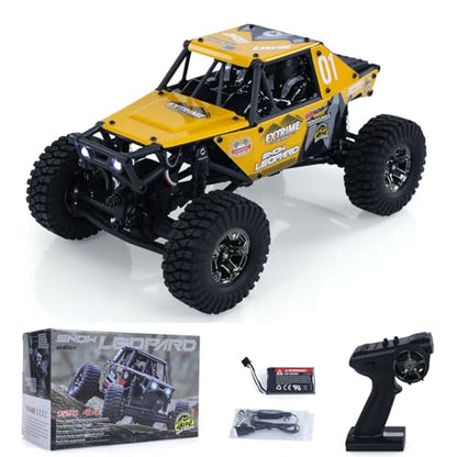 TOUCAN RC HOBBY US in Stock UDI RC UCX2405PRO 1/24 4x4 RC Rock Crawler Model Brushless Motor ESC Radio Controlled Off-Road Vehicles RTR Car attery for Ages 14+ - color: Yellow Black