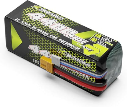 CROBOLL RE038 3S Lipo Battery 35C 4400mAh 11.1V Li-po Battery with XT60 Plug for 1/10 Scale RC Car