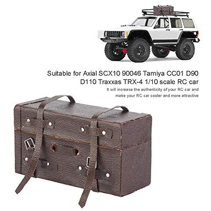 RC Luggage Box, Wood 1/10 Scale RC Climbing Truck Model Luggage Carry Case Bag for RC 4WD D90 D110