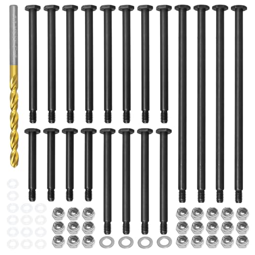 LRFHL Suspension Pin Set Steel for TRAXXAS 1/5 X-MAXX 6S/8S 1/6 XRT RC Car | Front Rear Suspension Arm Pin Screw Set Repair Kit RC Upgrade Parts