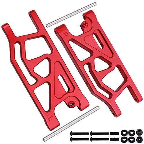 Aluminum Rear Lower Suspension Arms Set for ARRMA Mojave 6S BLX Upgrades 1/7 Scale Desert Truck, Replaces ARA330607 (Red) - color: Red