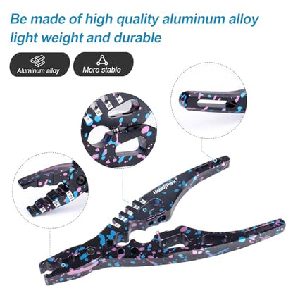 HobbyPark Multi-Function RC Shock Pliers Tool RC Shock Shaft & Tie Rod Clamp, Ball Link Remover for 1/8 1/10 RC Car Truck Crawler Buggy Drift (Graffiti Splash) - color: Graffiti Splash