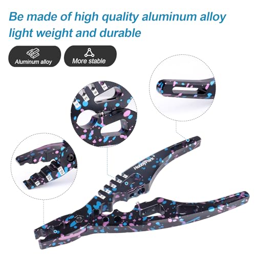 HobbyPark Multi-Function RC Shock Pliers Tool RC Shock Shaft & Tie Rod Clamp, Ball Link Remover for 1/8 1/10 RC Car Truck Crawler Buggy Drift (Graffiti Splash) - color: Graffiti Splash