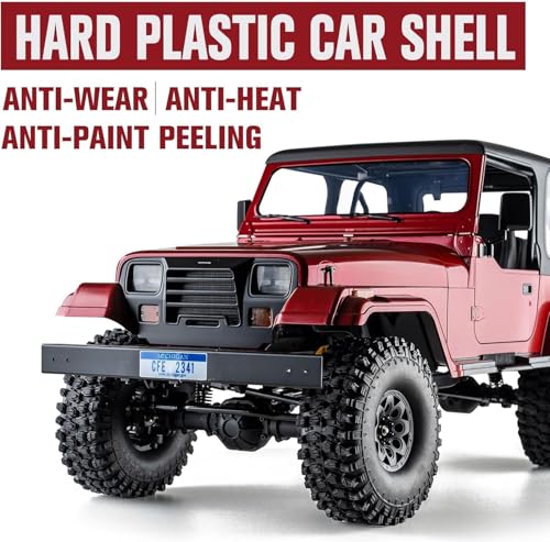 FMS Rochobby 1/10 RC Crawler Mashigan RC Truck 4x4, RC Car with Foldable Front Windcreen, Convertible Top,led Lights and 550 Brushed Motor (not Include Battery and Charger)