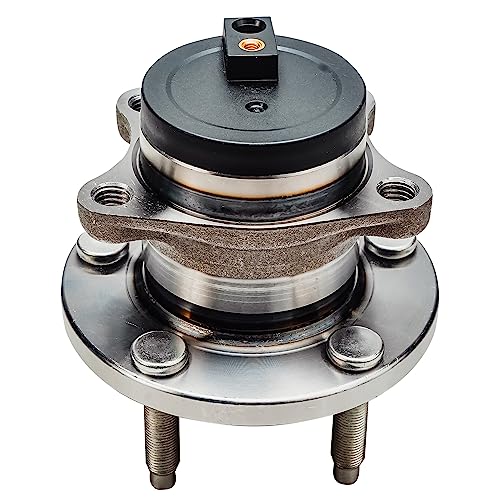 Detroit Axle - FWD Front Steering Knuckles w/Hubs + Rear Wheel Hub Bearings | Replacement for 2007 2008 Ford Edge Lincoln MKX - 4pc Set - size: 4UW50470/Kit