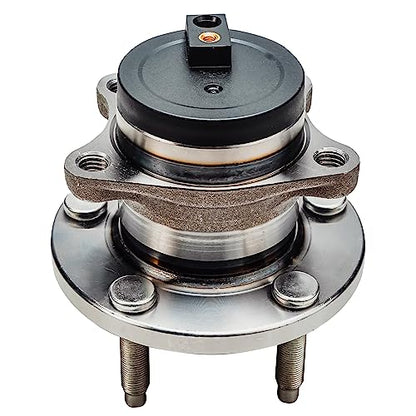Detroit Axle - FWD Front Steering Knuckles w/Hubs + Rear Wheel Hub Bearings | Replacement for 2007 2008 Ford Edge Lincoln MKX - 4pc Set - size: 4UW50470/Kit