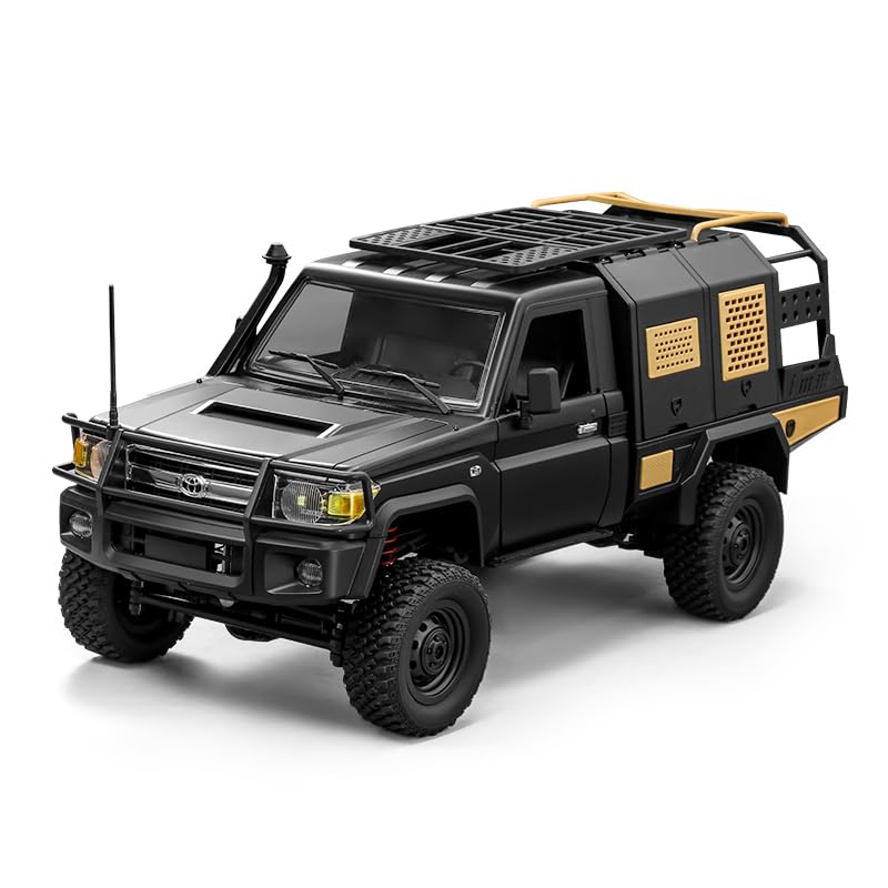 1/12 Scale RC Crawler, MN-82S LC79 RTR RC Truck 4x4 Off Road Vehicles 2.4GHz RC Rock Crawler Car with LED Lights, 7.4V 1200mAh Battery for Adults Hobby Toys (Black) - color: Black