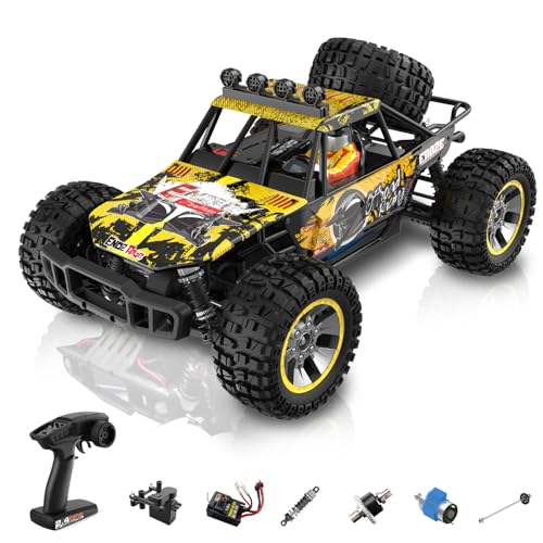 1/10 Scale Fast RC Cars, 48KM/H 4WD Off-Road High Speed Remote Control Trucks for Adults and Kids Boys, All Terrain Truck Toys Gifts Yellow - style: 9203E-YELLOW