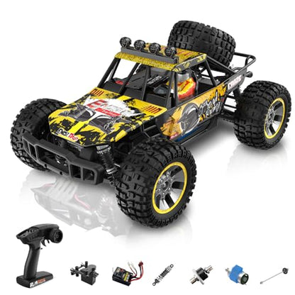 1/10 Scale Fast RC Cars, 48KM/H 4WD Off-Road High Speed Remote Control Trucks for Adults and Kids Boys, All Terrain Truck Toys Gifts Yellow - style: 9203E-YELLOW